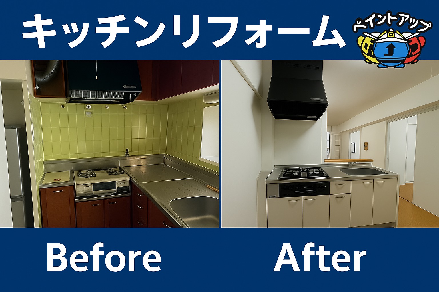 【キッチンリフォーム工事】Before/ After